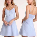 Lulus Lulu’s Dress Blue and White Shoreline Striped Sleeveless Skater Dress Size XL Photo 1