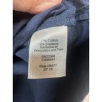 J Crew Tank Womens 8 Navy Green Embroidered Bib Tassel Keyhole Sleeveless Top Photo 12