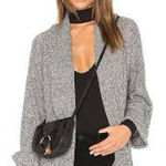 Splendid Briarwood Open Front Wool Bland Knit Cardigan in Marled Gray XS Photo 0