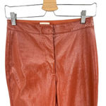 Aritzia  Wilfred‎ Shirley Pant Vegan Patent Leather Rust Brown Size 4 Photo 2