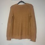 J.Crew  Classic Crewneck Sweater Caramel Brown Knit Cotton Thick Womens Size XXS Photo 4