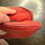 Gucci Authentic  Red Guccissima Leather Zip Wallet | Heart Charm | Photo 5