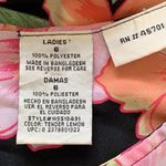 Vintage 90s Maxi Dress Black Pink Dark Floral Print Sleeveless Scoopneck Grunge Size 6 Photo 7