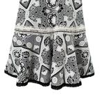 Alexis  Emiliana Fit & Flare Mini Dress in Black and White Diamond Lace, XS‎ Photo 8