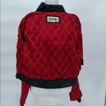 CHIA Colorblock Leather Moto Jacket Red White Black Belted Quilted Size M Size M Photo 6