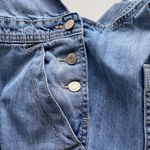 Gap 100% Cotton Distressed Light Wash Denim Overalls Photo 7