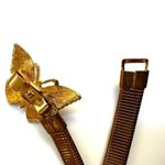 Vintage Gold Tone butterfly Stretch Waist Belt Gold Photo 6