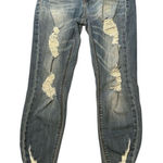 Indigo Rein  Skinny Jeans Size 5 Denim Distressed Destroyed Jeggings Photo 0