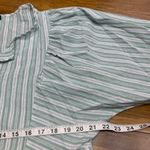 Suzanne Betro Striped Mini Dress Womens Size Large Green White Tie Sleeve Casual Photo 6
