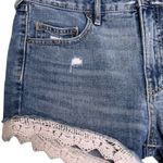 Free People Lace Trim Distressed Shorts Size 26 Photo 5