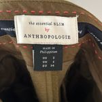 Anthropologie  Essential Slim Olive Green Cargo Cropped Ankle Trouser Pants Photo 3