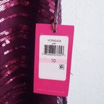 Vince Camuto Burgundy Plum Sequin Sleeveless Cocktail Mini Dress Photo 3