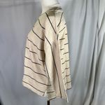 Lou & grey  Striped 3/4 Sleeve Top Womens XS Barely‎ Beige Top Relaxed New Photo 4