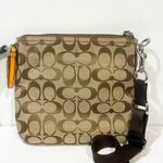 Coach Signature C Jacquard PARK Swingpack Crossbody F49148 Khaki Mahogany Photo 3