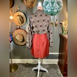 Vintage 70’s Inspired Tan Starburst Pattern Button Down Medium Brown Photo 8