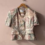 Amanda Smith Vintage Petites Floral Printed Short Sleeve Blazer Size 8 EUC Photo 8