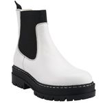 Marc Fisher Patrick Chelsea Lugsole Boots, White Size 8.5 New in Box Retail $199 Photo 0