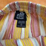 Angie  High Waist Striped Shorts - Pink, Yellow, White Photo 2