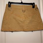 I am gia I.AM.GIA exposed zipper tan d ring street style mini micro skirt Photo 6