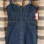 Juicy Couture  Sweetheart Neckline Medium‎ Wash Denim Mini Dress Size Medium Photo 0