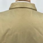 Vintage Leather Jacket Single Breasted Button Down Collared Beige Womens Large Tan Photo 9