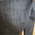 Levi's Levi Jeans Distressed Ripped Cuffed 711 Skinny Blue Denim Casual Neutral Trendy Photo 6