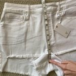 Good American NEW Classic Cut-Off Short White Size 12 Jean Stretch Fringe NWT Photo 6