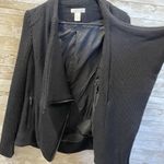 Kenar Womens Small Sweater Black 100% Wool Knit Zipper Jacket Lined Cowl Neck Photo 4