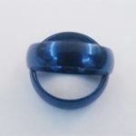 New blue‎ tone stainless steel ring size 7 Blue Photo 4