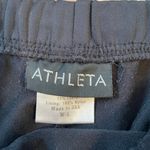 Athleta  Womens Straight Leg Black Elastic Drawstring Waist Sweatpants Zip Pocket Photo 4