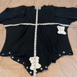 Risky flowy bejeweled open front cardigan Black Size M Photo 3