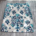Talbots Woman Size 14W Floral Aqua Blue White Pencil Skirt NEW $119 Art to Wear Photo 10