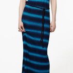 Lucky Brand  Blue Spray Tie Dye Sleeveless Maxi Dress Size Photo 0