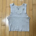 Brandy Melville Classic Tan Cream Cropped Ribbed Tank Top Shirt OS Photo 1