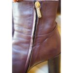 Max Mara Leather Block Heel Zip Up Ankle Boots Booties Size 37 Photo 8