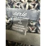 Aerie  Knit Oversized Sweater Gray Cross Lace Up Neckline Size Small Cotton Blend Photo 4