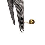 Mixit Black White Gingham Check Leggings with Side Cutout Detail Size Large Photo 3