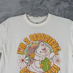 Disney  Parks Shirt Womens‎ Large Cream A Bugs Life Heimlich Beautiful Butterfly Photo 3