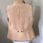 Eddie Bauer Tan SEATTLE SUEDE Faux Fur lined vest, Small, NWOT Photo 5