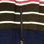 Anthropologie Maeve Ellery Striped Tiered Mini Skirt Pleated Pink Navy Size 6 Photo 3