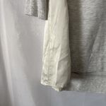 Halston Heritage HALSTON Gray Marbled V Neck 3/4 Sleeve Sweatshirt S  High-low Hem Fabric Sides Photo 3