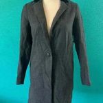 Obey NWT N°89 Heather Charcoal Patti Trench Coat Single Breasted One Button XXS Photo 0
