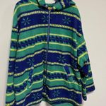 Vintage NY 10018 Fleece Sweatshirt Size Large Green Photo 0