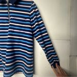 Lands' End Lands’ End Women’s Medium Striped Quarter Zip Pullover Sweatshirt Photo 5