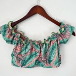 Modcloth High Dive Floral Swim Top Sz Med 🟢 Photo 0