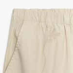 ZARA Taupe Cotton Embroidered Pajama Pants Photo 5