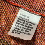 Crown & Ivy  one size women’s cape poncho shrug geometric pattern blue pink gold Photo 4