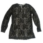 Alice McCALL  size 8 Mini Dress Black & Gold Sheer Lace Oh Darling Long Sleeve Photo 4