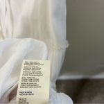 Anthropologie  Linen Square Neck Midi Dress White Lace Embroidered Eyelet Size S Photo 12