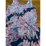 Lilly Pulitzer  SMALL Miss Shell JARRETT ROMPER Navy July 4th Skirt Tassel Hem Photo 3